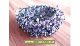 Glass Beads Wristband Bracelets Stretching 